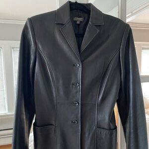 100% Real Leather Blazer - Sz 6